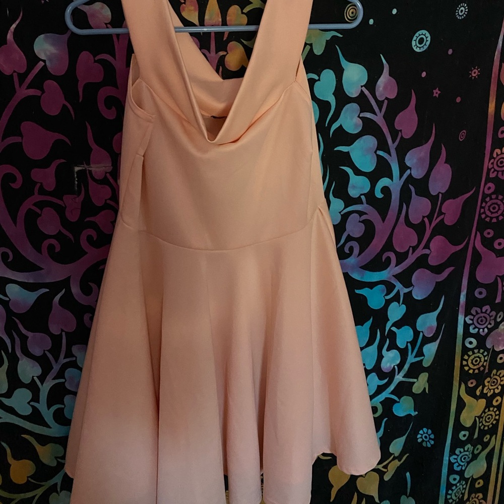 Cute light pink mini dress